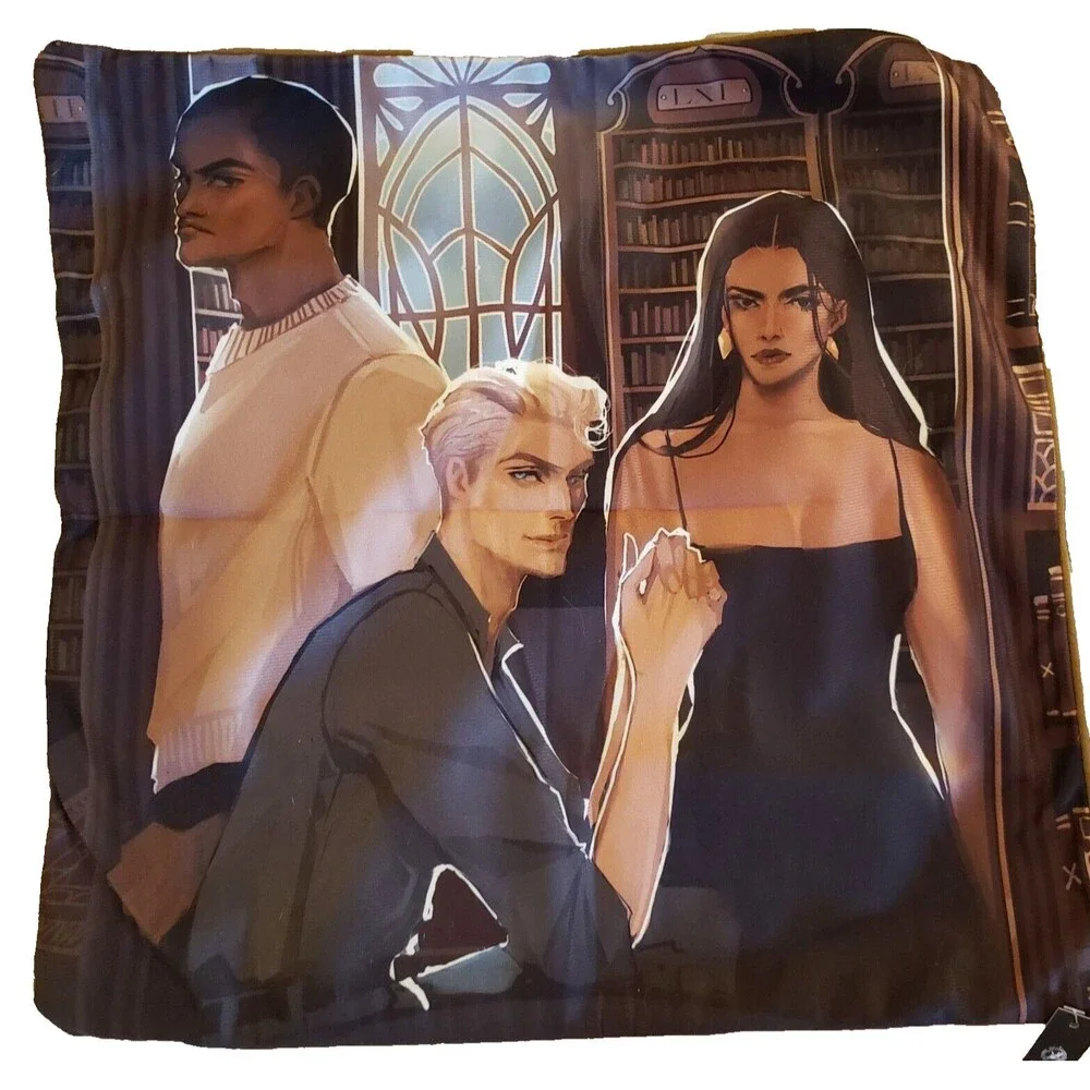 Atlas Six Cushion/Pillow Cover Scholarly Secrets 2 sided New w/tag Fairyloot 17